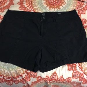 Plus Size Black Cargo Shorts